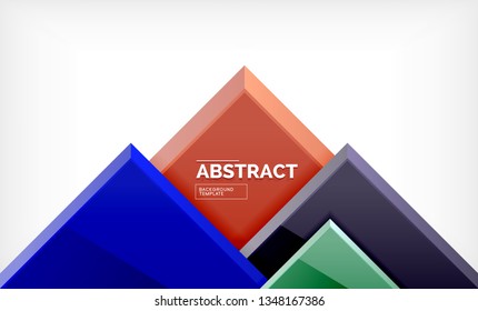 Geometric abstract background, modern square design. Vector