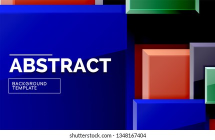 Geometric abstract background, modern square design. Vector