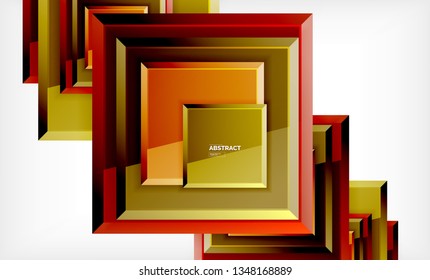 Fondo geométrico abstracto, diseño cuadrado moderno. Vector