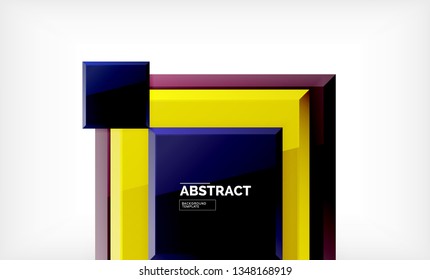 Fondo geométrico abstracto, diseño cuadrado moderno. Vector