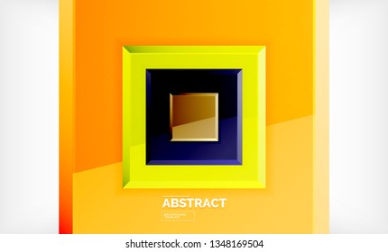 Fondo geométrico abstracto, diseño cuadrado moderno. Vector
