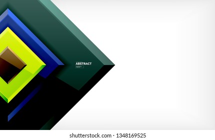 Geometric abstract background, modern square design. Vector