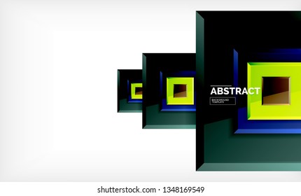 Geometric abstract background, modern square design. Vector