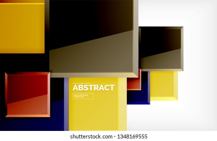 Geometric abstract background, modern square design. Vector