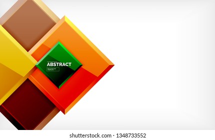 Geometric abstract background, modern square design. Vector