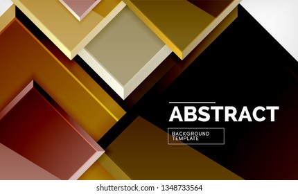 Fondo geométrico abstracto, diseño cuadrado moderno. Vector