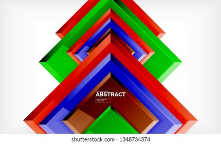 Fondo geométrico abstracto, diseño cuadrado moderno. Vector