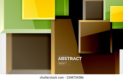 Fondo geométrico abstracto, diseño cuadrado moderno. Vector