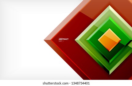Geometrischer abstrakter Hintergrund, modernes quadratisches Design. Vektorgrafik