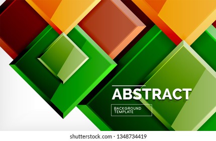 Fondo geométrico abstracto, diseño cuadrado moderno. Vector