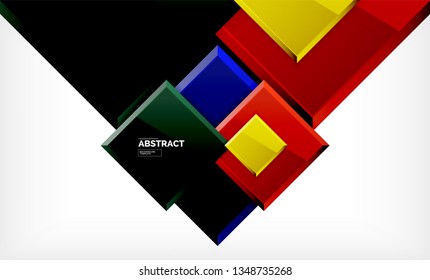 Fondo geométrico abstracto, diseño cuadrado moderno. Vector