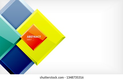 Geometric abstract background, modern square design. Vector