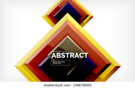 Geometric abstract background, modern square design. Vector