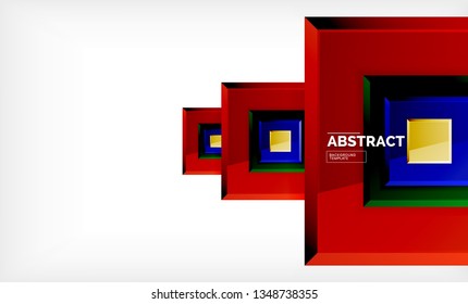 Geometric abstract background, modern square design. Vector