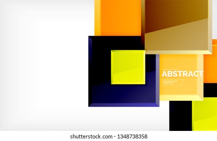 Geometric abstract background, modern square design. Vector