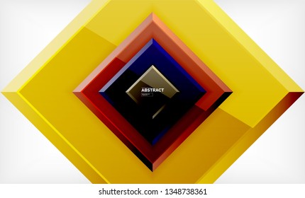 Geometric abstract background, modern square design. Vector