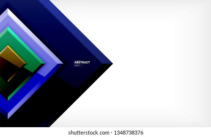 Geometric abstract background, modern square design. Vector