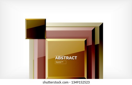 Geometric abstract background, modern square design. Vector
