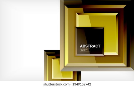 Geometric abstract background, modern square design. Vector