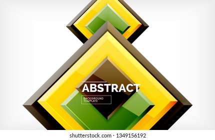 Geometric abstract background, modern square design. Vector