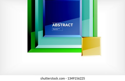 Fondo geométrico abstracto, diseño cuadrado moderno. Vector