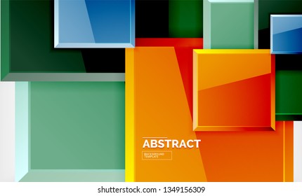 Geometric abstract background, modern square design. Vector