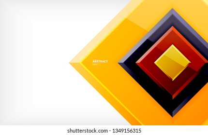 Geometric abstract background, modern square design. Vector