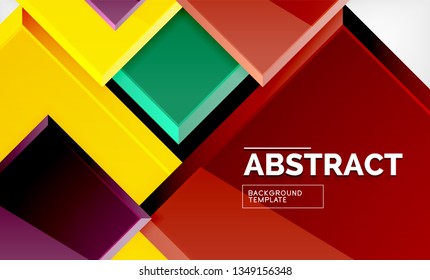 Geometric abstract background, modern square design. Vector