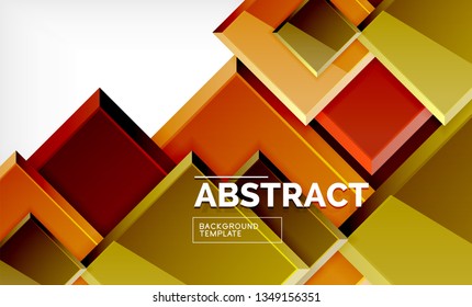 Geometric abstract background, modern square design. Vector