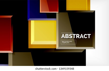 Geometric abstract background, modern square design. Vector