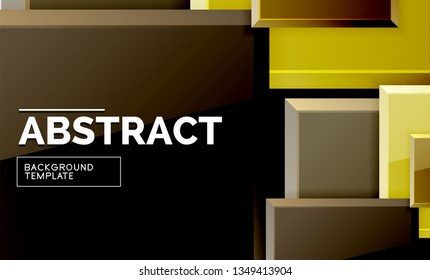 Fundo geométrico abstrato, design quadrado moderno. Vetor