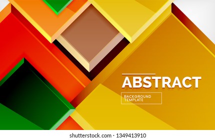 Geometric abstract background, modern square design. Vector