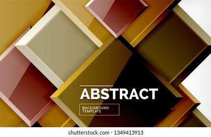 Fondo geométrico abstracto, diseño cuadrado moderno. Vector