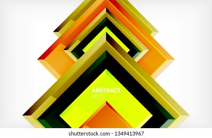 Geometric abstract background, modern square design. Vector