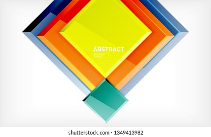 Geometric abstract background, modern square design. Vector