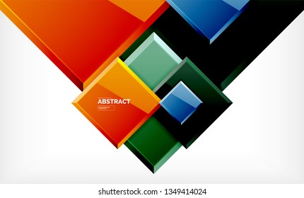Geometric abstract background, modern square design. Vector