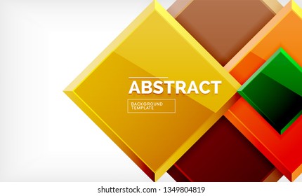 Fondo geométrico abstracto, diseño cuadrado moderno. Vector