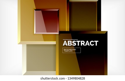 Fondo geométrico abstracto, diseño cuadrado moderno. Vector