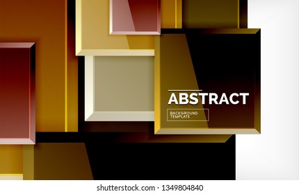 Geometric abstract background, modern square design. Vector