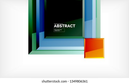 Fondo geométrico abstracto, diseño cuadrado moderno. Vector