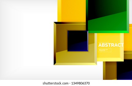 Geometric abstract background, modern square design. Vector