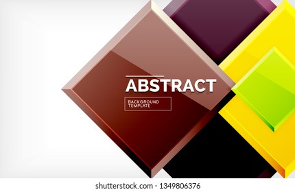 Geometric abstract background, modern square design. Vector