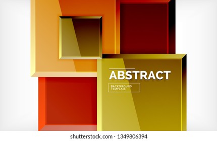 Geometric abstract background, modern square design. Vector
