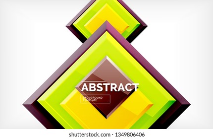 Geometric abstract background, modern square design. Vector