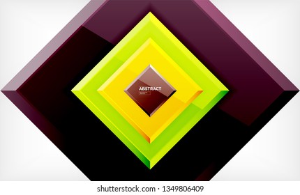 Fondo geométrico abstracto, diseño cuadrado moderno. Vector