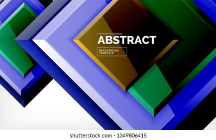 Fundo geométrico abstrato, design quadrado moderno. Vetor