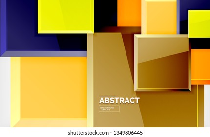 Geometric abstract background, modern square design. Vector