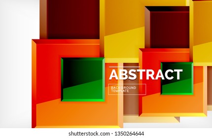 Geometric abstract background, modern square design. Vector
