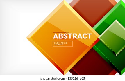 Geometric abstract background, modern square design. Vector