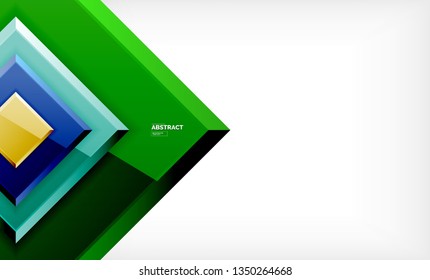Fondo geométrico abstracto, diseño cuadrado moderno. Vector